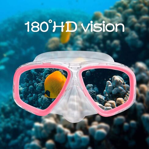 مجموعة أدوات الغطس للأطفال، نظارات سباحة للأطفال مع غطاء للأنف، قناع الغطس، معدات الغطس للأولاد والبنات الصغار من سن 6 إلى 16 عامًا، نظارات غوص من السيليكون ومعدات حمام سباحة كومبو للغطس in Kuwait