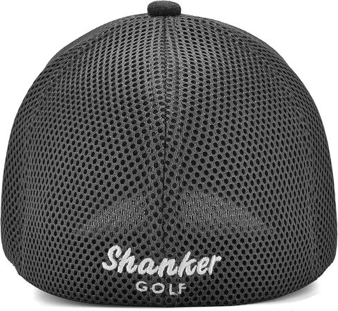 شانكر جولف قبعة - قبعة غولف مضحكة - قبعة رمادية مع شعار مطرز - مقاس مريح للغاية - تصميم قطني ناعم - اكسسوارات جولف مضحكة - هدية جولف مثالية للاب، ابيض، مقاس L, أبيض in Kuwait