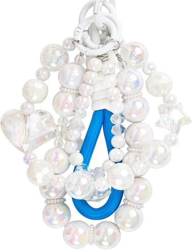 QISVVE سوار معصم بسلسلة مفاتيح مطرزة، حلقات مفاتيح لطيفة وحامل السيارة وحقيبة ظهر إكسسوارات للنساء/الفتيات in Kuwait