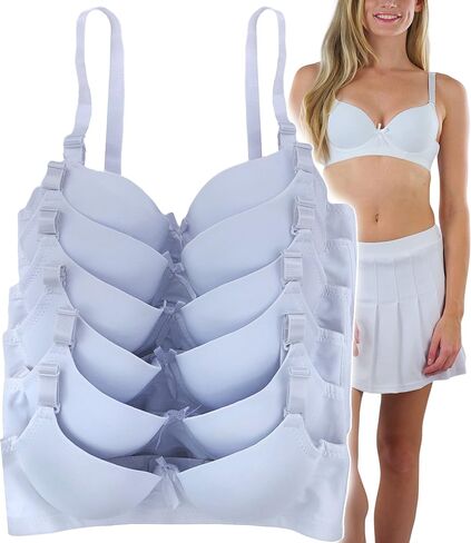 ToBeInStyle Women’s Pack of 6 Classic Style Underwire Supportive Padded Bras in Kuwait