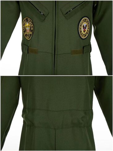 زي الطيار المقاتل من Kosgraiy، بدلة طيران عسكرية للصبي والفتاة، زي مافريك للأطفال في الهالوين in Kuwait