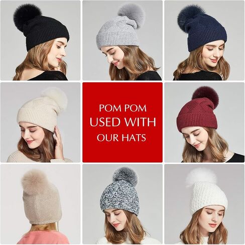 Real Raccoon Fox Fur Pompom with Button Big Fur Ball for Beanies DIY Fur Accessories in Saudi Arabia