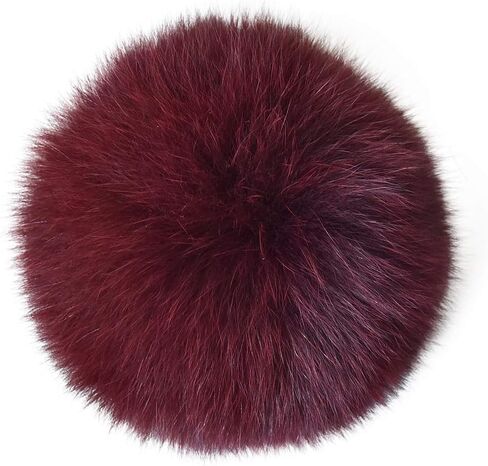 Real Raccoon Fox Fur Pompom with Button Big Fur Ball for Beanies DIY Fur Accessories in Saudi Arabia