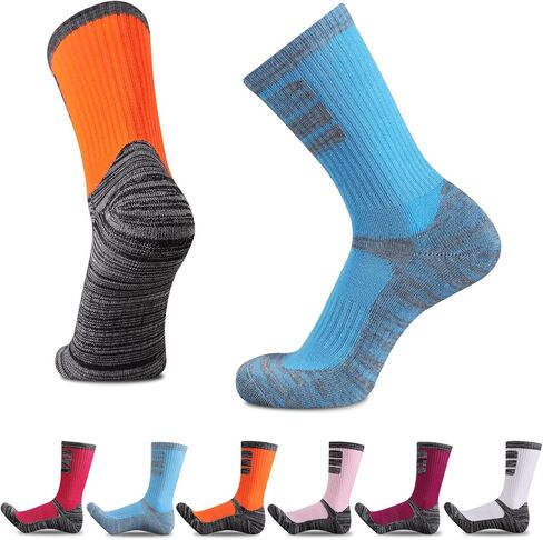 Heatuff Womens 6 Pack Hiking Crew Socks Performance Athletic Cushion Outdoor Trekking Sock in Kuwait