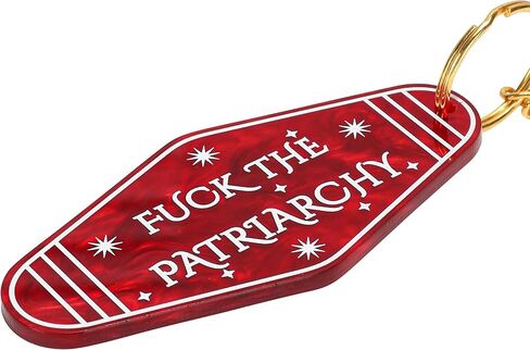 ASVP Shop Fuck The Patriarchy Feminist Keychain, Motel Keychain, Retro Keychain, Women Empowerment in Kuwait
