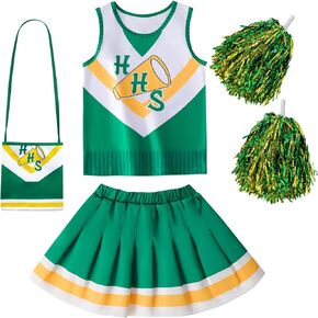 RUYUYIRU Chrissy Cheerleader Costume for Girls Cosplay ST4 Hawkins Cheerleading Outfits Halloween Party