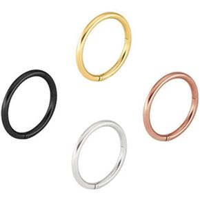 16G 18G 20G Stainless Steel Hinged Clicker Segment Septum Nose Lip Ring Hoop Cartilage Tragus Sleeper Earrings Body Piercing Jewelry for Women Men 6mm 7mm 8mm 9mm 10mm Mix Colors A Set in Kuwait