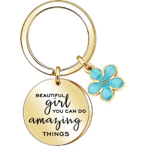 هدية ملهمة "فتاة جميلة يمكنك القيام بأشياء مذهلة" سلسلة مفاتيح كيرينغ هدايا تشجيعية للنساء والفتيات in Kuwait