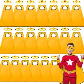 iROLEWIN Superhero-Capes for Kids Bulk 20 Pack Superhero Party Favors Toddler Dress-up Halloween Group Costumes Pretend Play