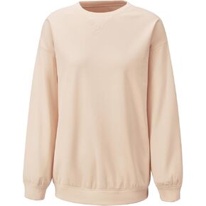 بلوفر Tapata للسيدات بياقة دائرية بلوفر ناعم ومريح للجدة وكتف منسدل للنساء المسنات فضفاض in Kuwait