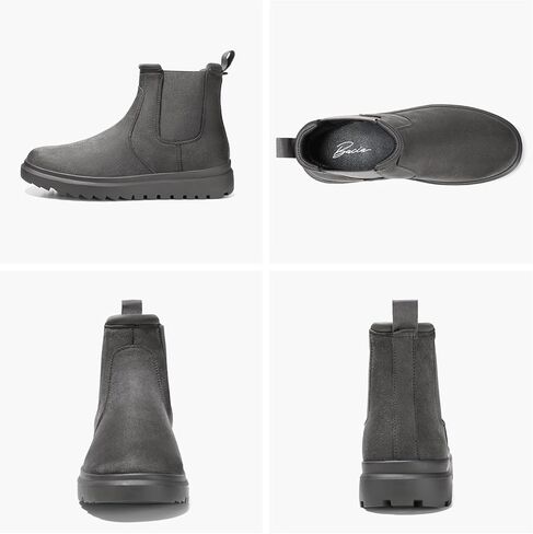 حذاء نسائي من Bacia مريح للكاحل عالي المرونة سهل الارتداء، حذاء تشيلسي للخريف من الجلد السويدي الأنيق in Kuwait