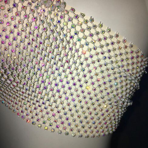 Women Shiny Rhinestones Backless Crop Tops Tank Top Sexy Halter See Through Camisole for Night Out Party Clubwear in Kuwait