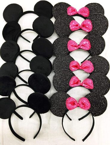 CLGIFT Set of 12 Minnie Ears, Ears, Mickey Ears, Theme Party, Boys and Girls One Size Fits All in Kuwait