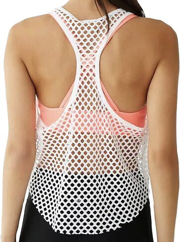 CLOZOZ Fishnet Tank Tops Women Mesh Top See Through Tops for Women Trendy Going Out Tops in Kuwait