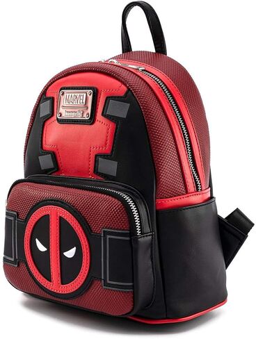 Loungefly Deadpool Merc with a Mouth Cosplay Womens Double Strap Shoulder Bag Purse in Saudi Arabia