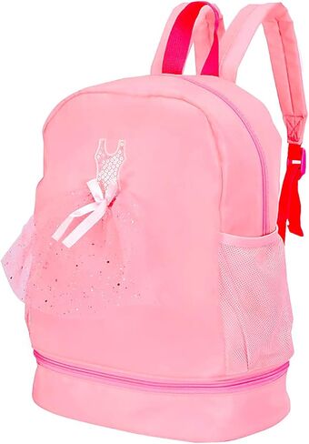 WUHBJJXY، لطيف، ناعم، خفيف الوزن، حريري، سعة كبيرة متينة، حقيبة ظهر للرقص للأطفال جافة ورطبة، حقيبة باليه للأطفال، حقيبة يومية كاجوال للفتيات مع حجرة للأحذية للرقص، الرياضة، المشي لمسافات طويلة، صالة الألعاب الرياضية in Kuwait