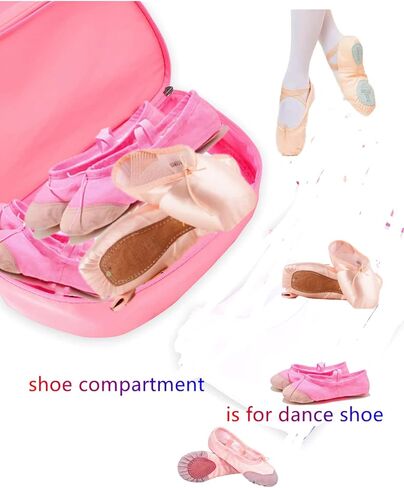 WUHBJJXY، لطيف، ناعم، خفيف الوزن، حريري، سعة كبيرة متينة، حقيبة ظهر للرقص للأطفال جافة ورطبة، حقيبة باليه للأطفال، حقيبة يومية كاجوال للفتيات مع حجرة للأحذية للرقص، الرياضة، المشي لمسافات طويلة، صالة الألعاب الرياضية in Kuwait