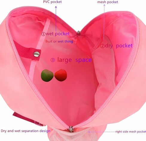 WUHBJJXY، لطيف، ناعم، خفيف الوزن، حريري، سعة كبيرة متينة، حقيبة ظهر للرقص للأطفال جافة ورطبة، حقيبة باليه للأطفال، حقيبة يومية كاجوال للفتيات مع حجرة للأحذية للرقص، الرياضة، المشي لمسافات طويلة، صالة الألعاب الرياضية in Kuwait