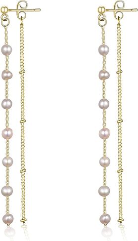 أقراط اللؤلؤ غير النظامية من كاولين ثقافة الباروك هيبوالرجينيك للنساء الفتيات هدايا مجوهرات in Kuwait