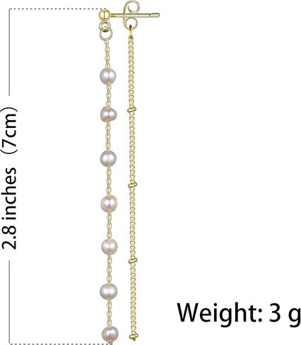 أقراط اللؤلؤ غير النظامية من كاولين ثقافة الباروك هيبوالرجينيك للنساء الفتيات هدايا مجوهرات in Kuwait