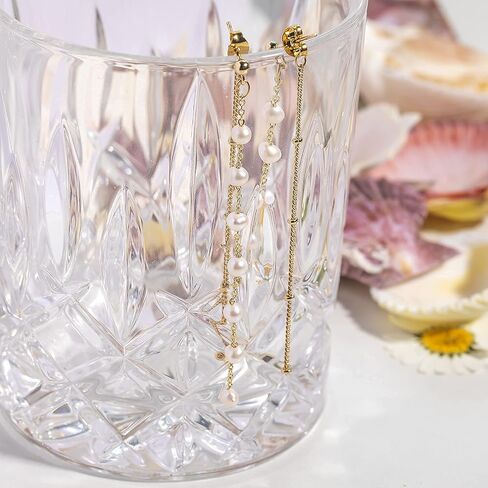 أقراط اللؤلؤ غير النظامية من كاولين ثقافة الباروك هيبوالرجينيك للنساء الفتيات هدايا مجوهرات in Kuwait