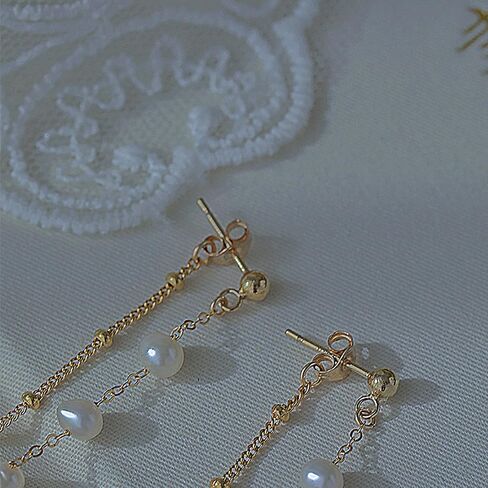 أقراط اللؤلؤ غير النظامية من كاولين ثقافة الباروك هيبوالرجينيك للنساء الفتيات هدايا مجوهرات in Kuwait