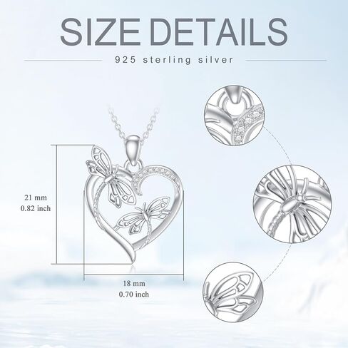 LWXIE Diamond Dragonfly Necklace for Women in Sterling Silver Dragonfly Pendant Necklace Diamond Jewelry Gifts for Girls Wife Girlfriend in Kuwait