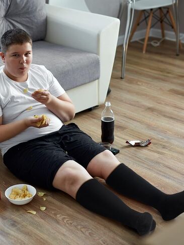 اكسوهال 8 ازواج من الجوارب بعرض اضافي 3XL جوارب ضاغطة كبيرة الحجم من النايلون للرجال والنساء، جوارب واسعة للساق المصبوبة لتورم القدمين، اسود، 3XL, أسود, 3XL in Kuwait