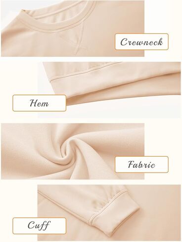 Tapata Womens Crewneck Sweatshirts Pullover Sweatshirt Soft Comfortable Grandma Top Drop Shoulder Elderly Women Loose Fit in Kuwait