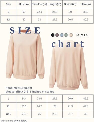 Tapata Womens Crewneck Sweatshirts Pullover Sweatshirt Soft Comfortable Grandma Top Drop Shoulder Elderly Women Loose Fit in Kuwait