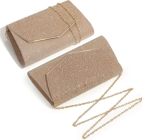 حقائب سهرة للسيدات من DETARA مُزينة بالترتر اللامع ومحافظ يد للنساء من الكريستال اللامع حقيبة يد رسمية لحفلات الزفاف والحفلات الراقصة in Kuwait