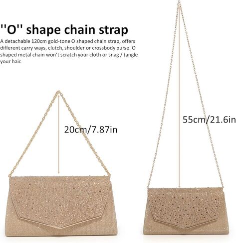 حقائب سهرة للسيدات من DETARA مُزينة بالترتر اللامع ومحافظ يد للنساء من الكريستال اللامع حقيبة يد رسمية لحفلات الزفاف والحفلات الراقصة in Kuwait