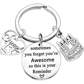 Nimteve Birthday keyring Gift Birthday Keychain Birthday Gifts for Friends Inspirational Birthday Gifts for Women Men