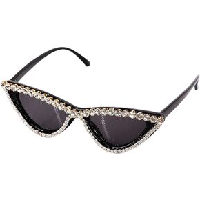 Naimo Sparkling Crystal Cat Eye Sunglasses UV Protection Rhinestone Sunglasses in Saudi Arabia