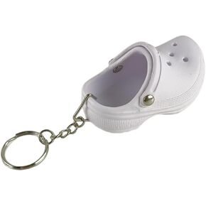 COLORFUL BLING 1-4PCS Cute Shoes Style Keychain Mini Rubber Slipper Keyring Funny Gift
