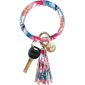 سوار جلدي حلقة مفاتيح على شكل حلقة مفاتيح، حلقة شرابة على شكل حلقة مفاتيح على شكل حلقة مفاتيح للنساء والفتيات - حرر يديك in Kuwait