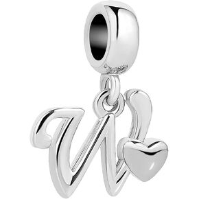 KunBead Letter Initial Charms Birthday Heart Grandma Sister Mom Nurse Best Friend Family Daughter Bead Charms for Bracelets Necklaces in Saudi Arabia