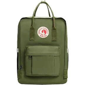 KALIDI Casual Backpack for Women,15 Inches Laptop Backpack Classic Camping Rucksack Travel Outdoor Daypack College Bag Army Green in Kuwait