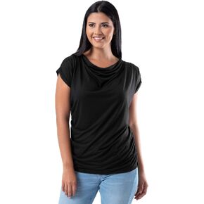 Wright's Women's Jersey Knit Sleeveless Drape Neck Top