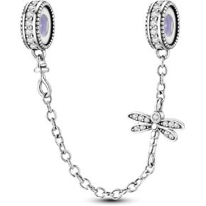 Hapour 925 Sterling Silver Safety Chain for Bracelets Charms Heart Butterfly Dangle Pendants Beads Jewelry for Women Mom in Kuwait