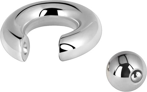 Oyaface 2 PCS 316 Stainless Steel Piercing Hoop Captive Bead Rings Tragus Ear Tunnels Hanger Weight Gauges Body Jewelry 12G-00G in Saudi Arabia