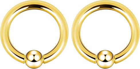 Oyaface 2 PCS 316 Stainless Steel Piercing Hoop Captive Bead Rings Tragus Ear Tunnels Hanger Weight Gauges Body Jewelry 12G-00G in Saudi Arabia