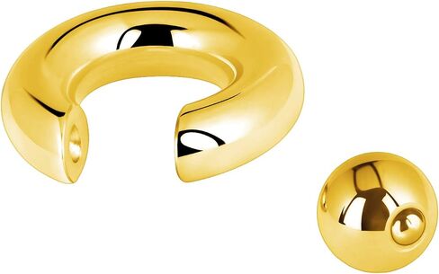 Oyaface 2 PCS 316 Stainless Steel Piercing Hoop Captive Bead Rings Tragus Ear Tunnels Hanger Weight Gauges Body Jewelry 12G-00G in Saudi Arabia