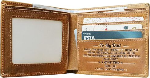 محافظ رجالية - تو أبي، ابنة لأبي بيفورد، محافظ جلدية من جلد بايفورد، محافظ منقوشة للرجال كهدية في عيد الأب in Kuwait