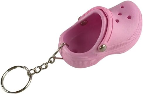 COLORFUL BLING 1-4PCS Cute Shoes Style Keychain Mini Rubber Slipper Keyring Funny Gift in Saudi Arabia