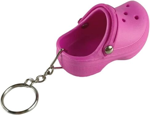 COLORFUL BLING 1-4PCS Cute Shoes Style Keychain Mini Rubber Slipper Keyring Funny Gift in Saudi Arabia