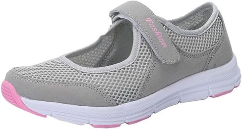 missfiona Womens Hollow Out Granny Walk Shoes Breathable Soft-Soled Mary Jane Flats Dance Shoes in Saudi Arabia