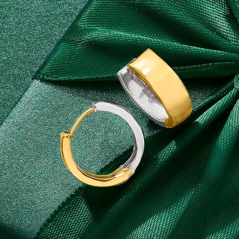 روس سيمونز الفضة الاسترليني و 14kt الذهب الأصفر أقراط هوجي هوب عكسها in Kuwait