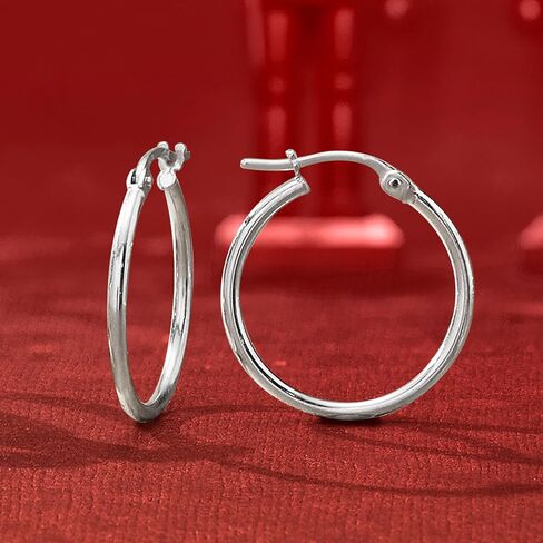 روس سيمونز 14kt هوب الذهب الأبيض الاقراط in Saudi Arabia