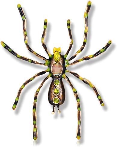 XGALBLA Women's Statement Big Spider Brooch Austrian Crystal Halloween Multicolor Retro Spider Brooch Pin Enamel in Kuwait